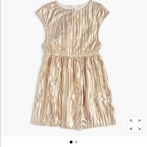 Girls gold J crew cuts dress. Size 4